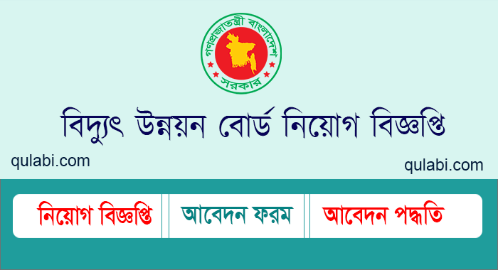 বিদ্যুৎ উন্নয়ন বোর্ড নিয়োগ বিজ্ঞপ্তি ২০২৩